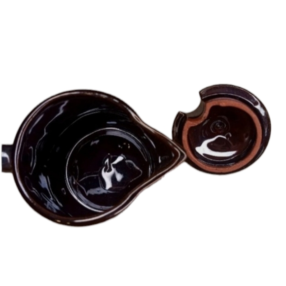 Vintage Japanese Brown Betty Rooster Ceramic Tea Set - Teapot, Sugar Bow… - Picture 7 of 13